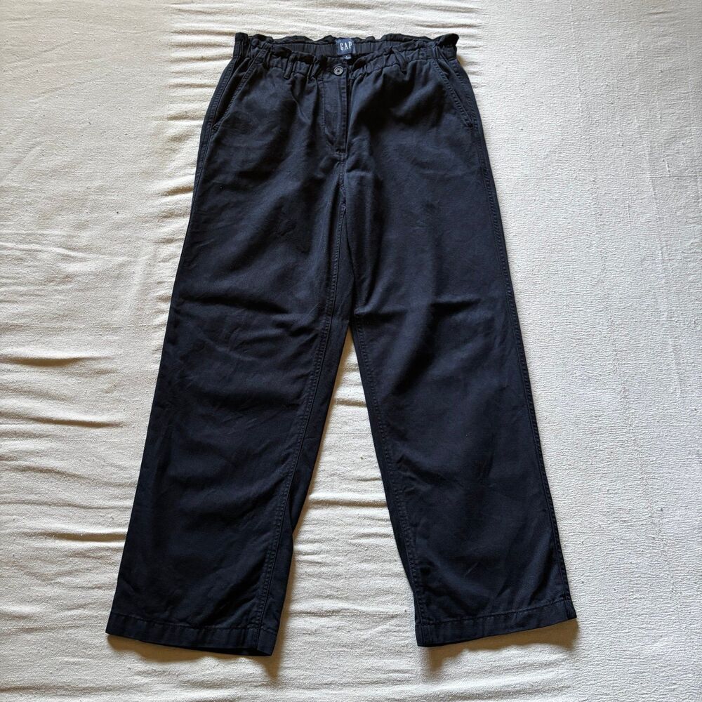 GAP Black High Waisted Wide Leg Casual Pants